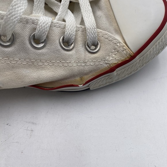 Converse Chuck Taylor All Star Low Top Shoes Womens Size 9 White Canvas Cleaned - Picture 5 of 14